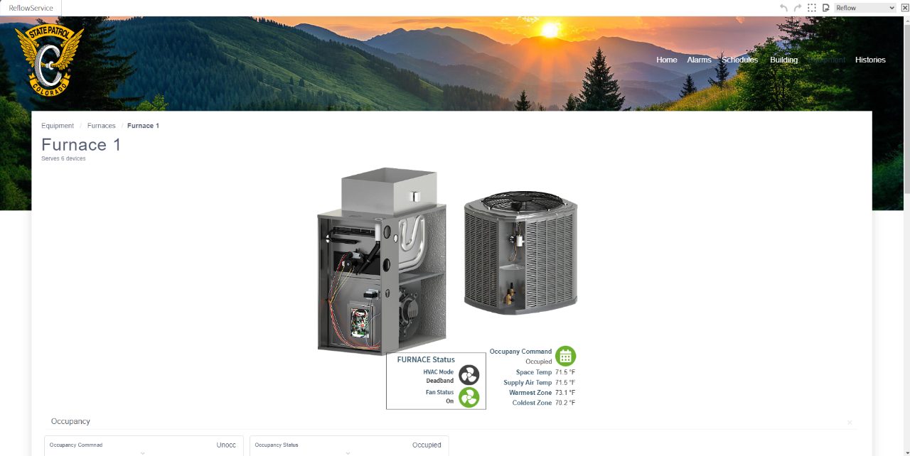 Colorado State Patrol — furnace equipment graphic